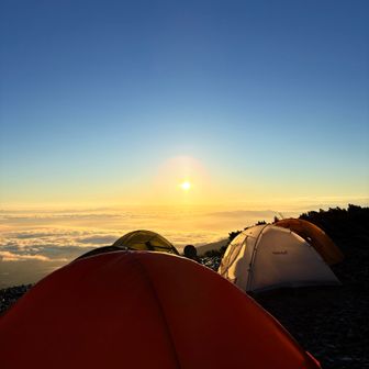 素晴らしい朝☀️
下山します！
