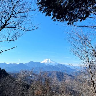 池ノ山展望台より
ここから田野倉駅方面に下るとリニアと富士山が眺められるスポットがあるようなので寄り道します