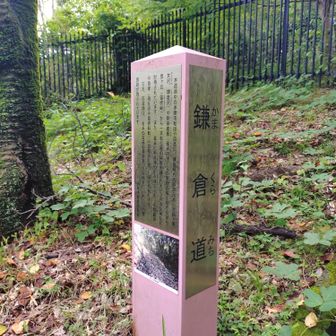 鎌倉道の標記が