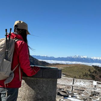 なになに、
あれが〇〇岳であれが××山ね