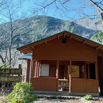 登山口近くの休憩所