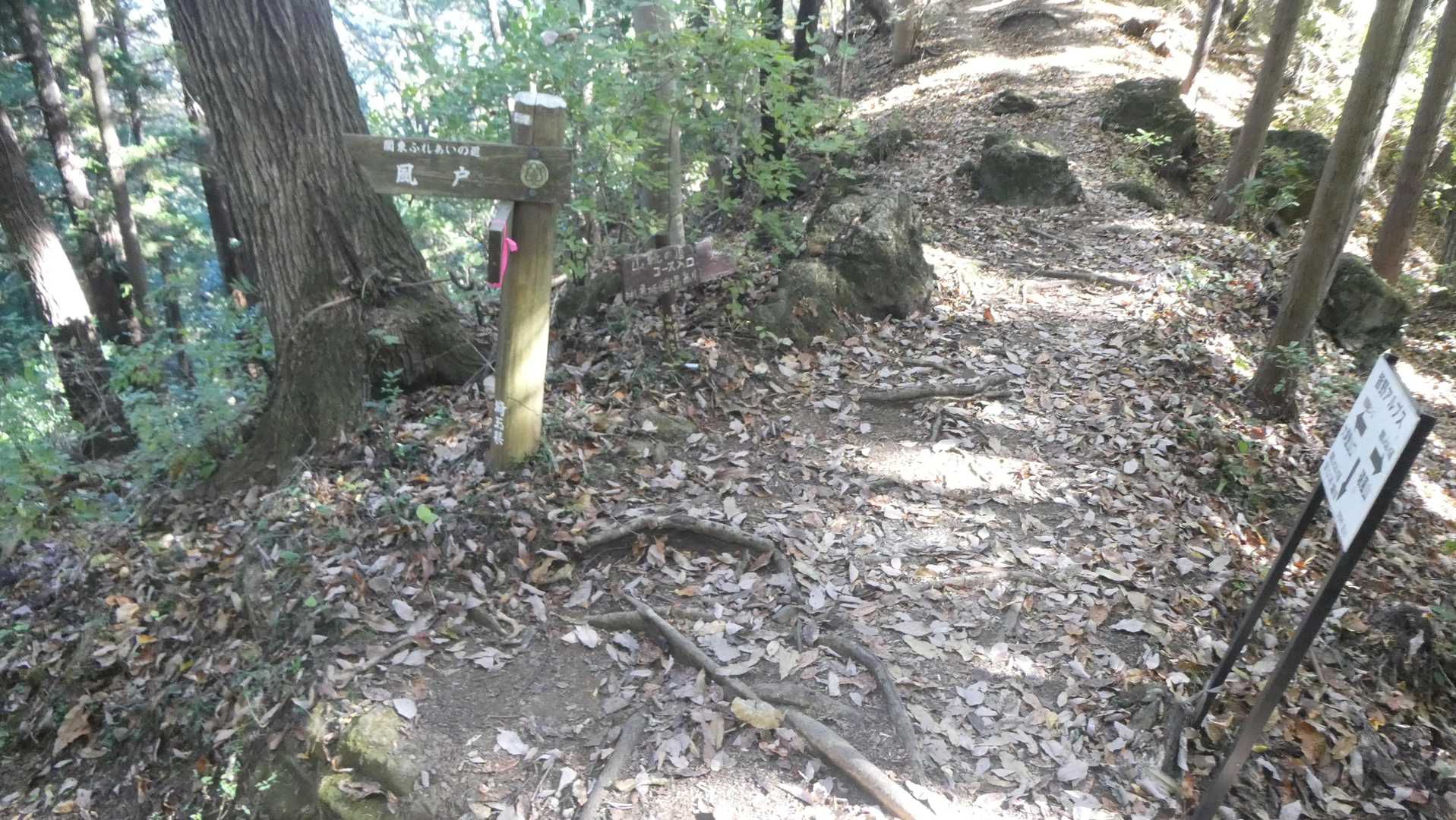 風戸への道を分けます