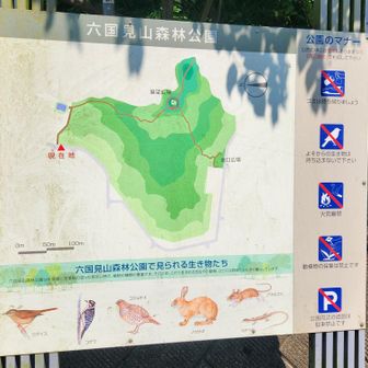 六国見山森林公園の案内図がありました。