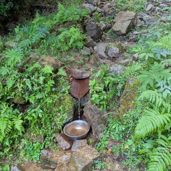 下山中！
お水触って手を冷やしました