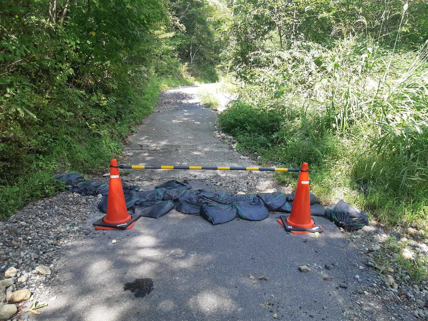 通行止め
片道約1.2kmの歩きプラスです。