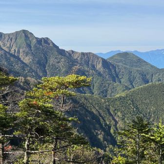 権現岳、編笠山。