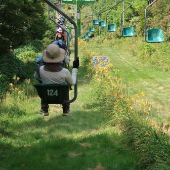 リフト下のお花を眺めながら下山
キレンゲショウマはあと2週間くらいは見れそうです
秀麗な次郎笈も見れて、満足。
近くだったら、いいのに…
剣山、好き🩷