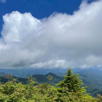 日光ファミリーと駒ヶ岳は雲で見えませんでしたが
西側には燧ヶ岳が見えました。