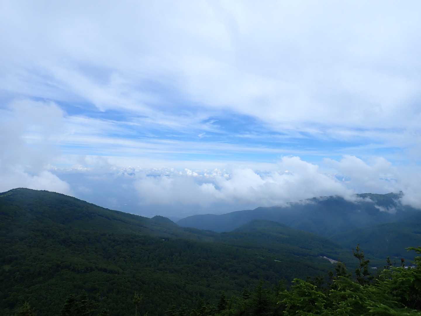 篭ノ登山-西篭ノ登山-池ノ平湿原入口-鏡池-三方ヶ峰-見晴 縦走コースの写真