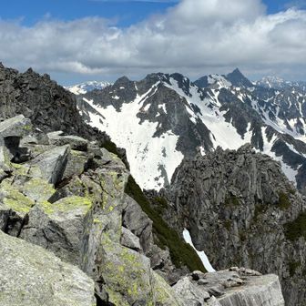 槍ヶ岳と北穂高岳