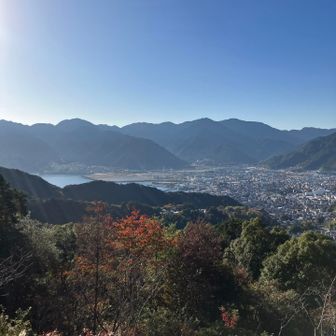 東屋から尾鷲市内の街並み