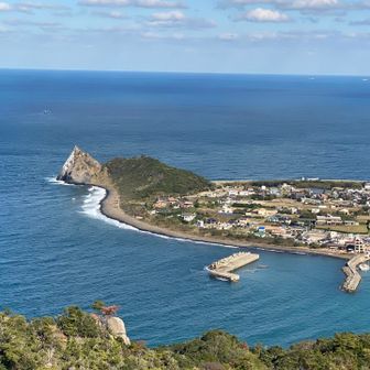 絶景、青空、碧い海