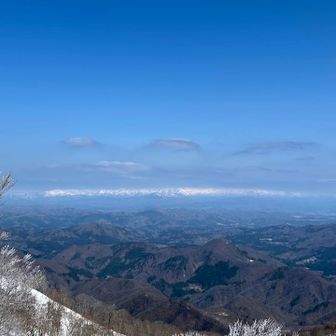 山頂から飯豊山