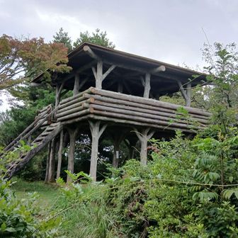 30分間、石段を登りまして展望台に到着。眺望は…、ん～。