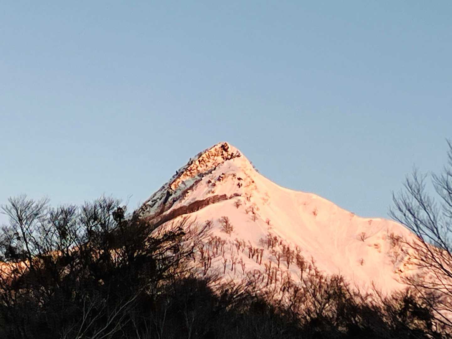 モルゲンロートに染まる烏ヶ山