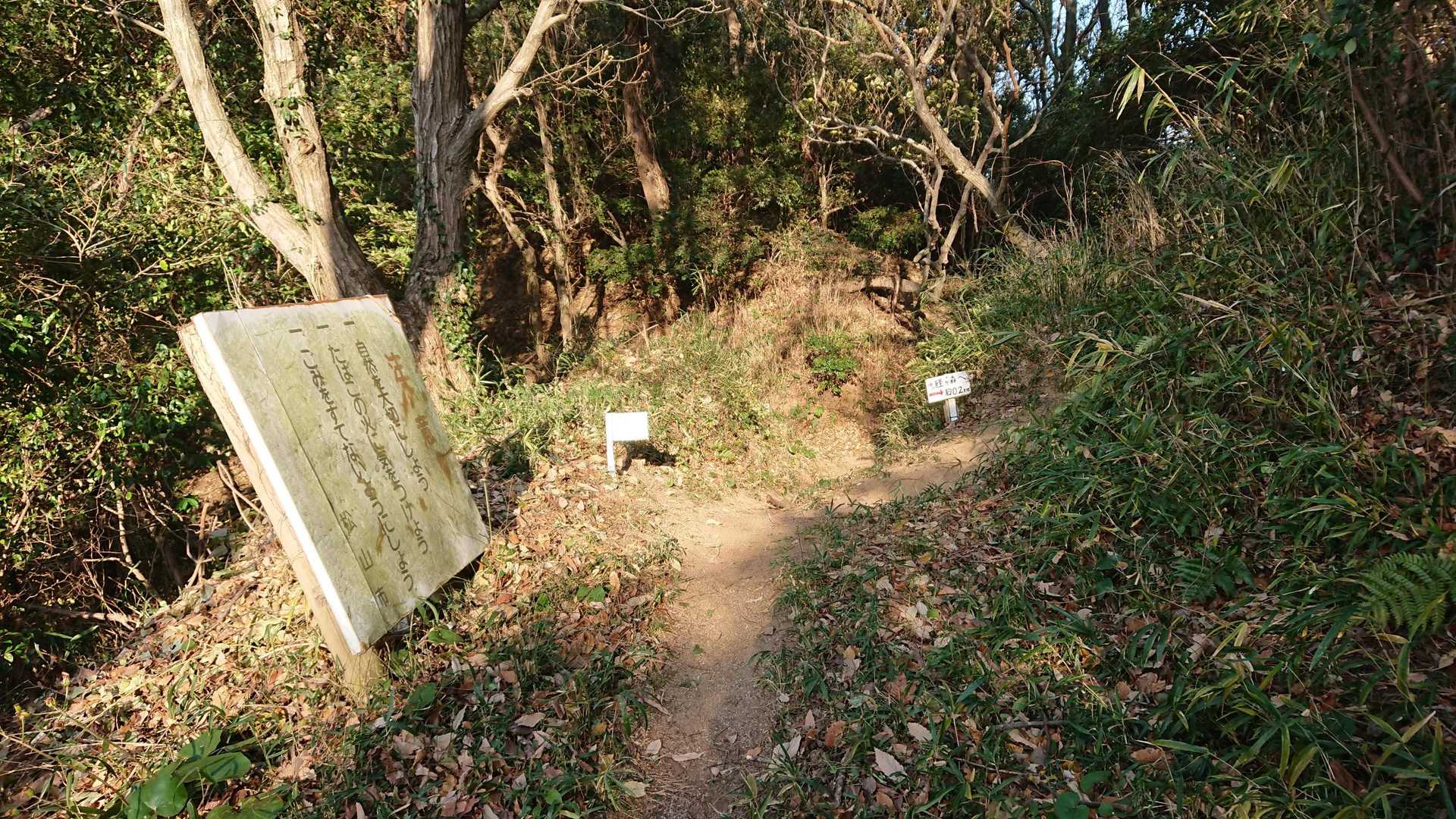 十字路を太山寺へ