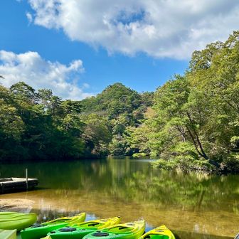 穂高湖🚣正面にシェール槍👀