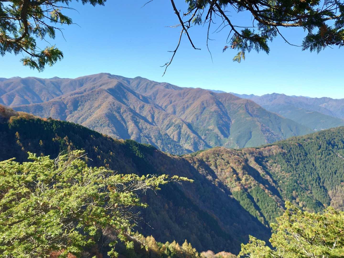山頂西側からの眺望。
とてもきれいな山。
和名倉山かな