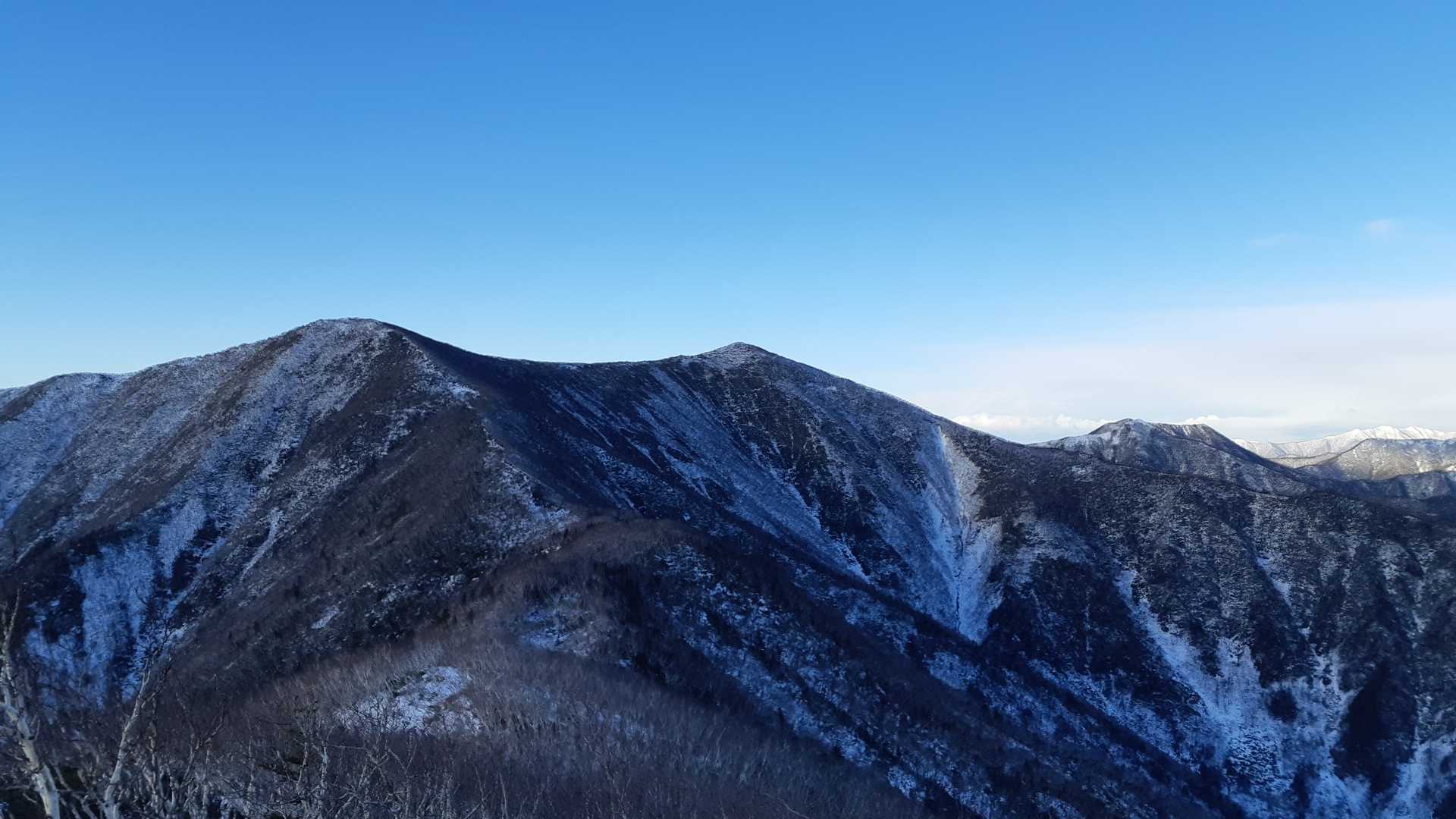 中央が豊似岳