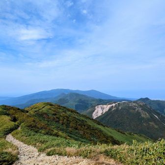 ニセコアンヌプリ頂上からの岩内方面の景色