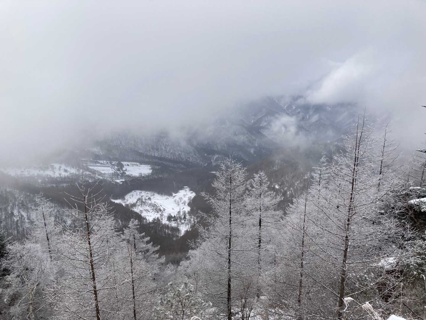 振り返って登山口方面