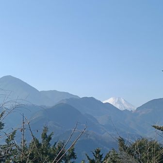 峰山山頂で富士山の頭と左の大室山を見ながらランチタイムしました！
もちろん貸切です👍️