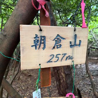 朝倉山は標識ありました〜