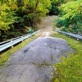 駐車場から35分で沓切橋
この先で舗装道は終わり
