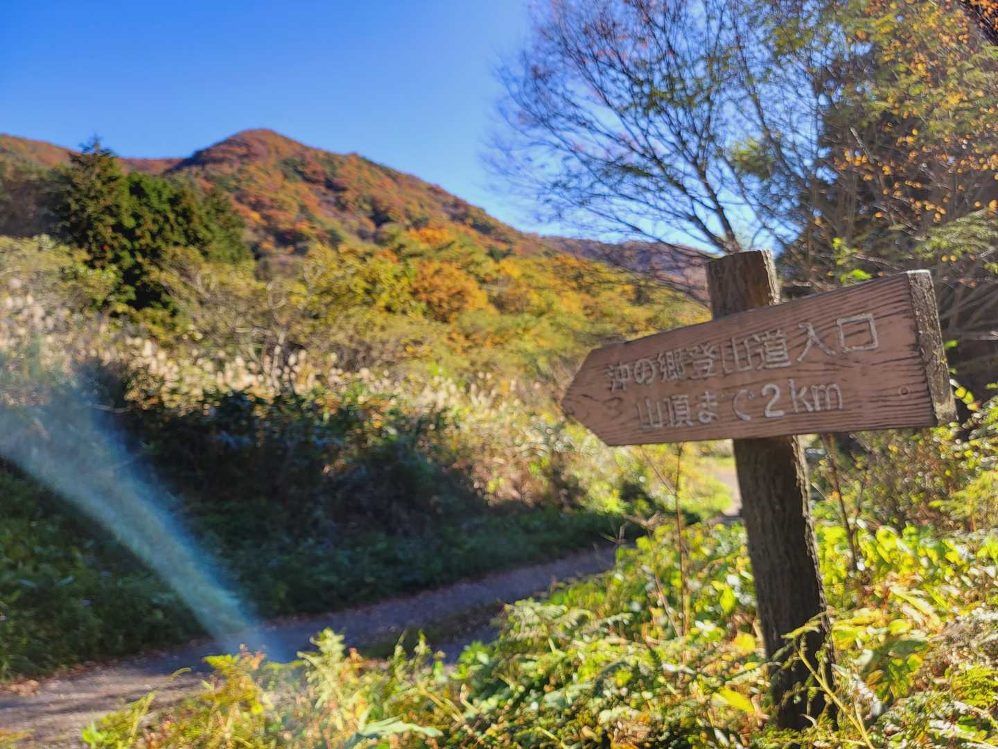 沖の郷山登山口-沖の郷神社-沖の郷山 往復コースの写真