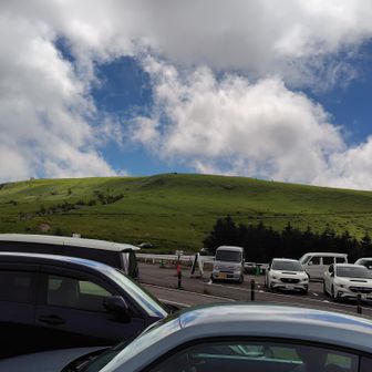駐車場から臨む車山