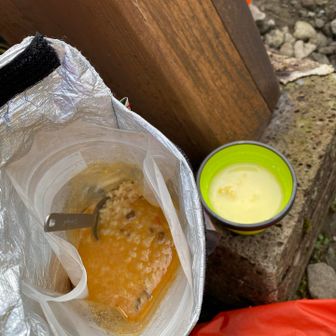 チーズリゾットで朝ご飯