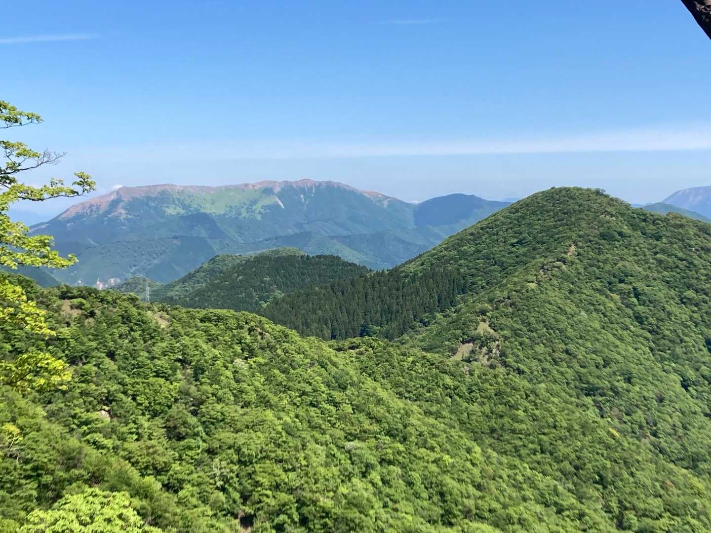 焼尾山に向かう途中にあるビュースポット
霊仙山が正面に。奥には伊吹山✨