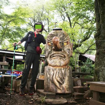まず天狗さんにご挨拶！