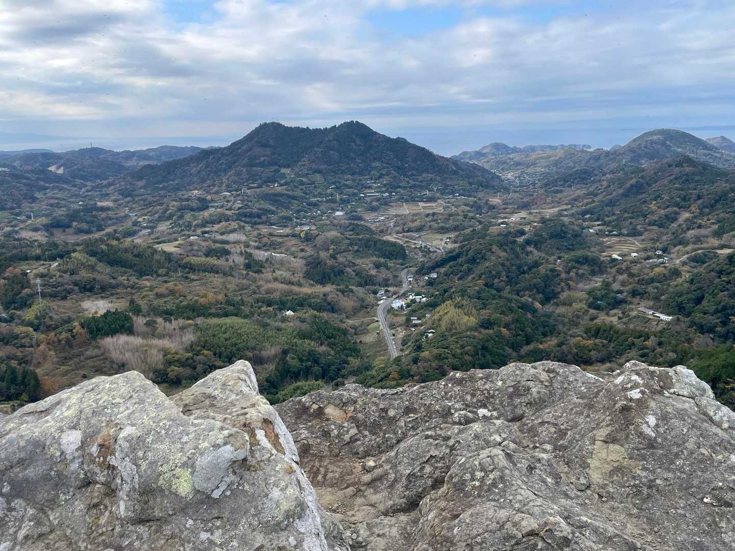 富山を眺める