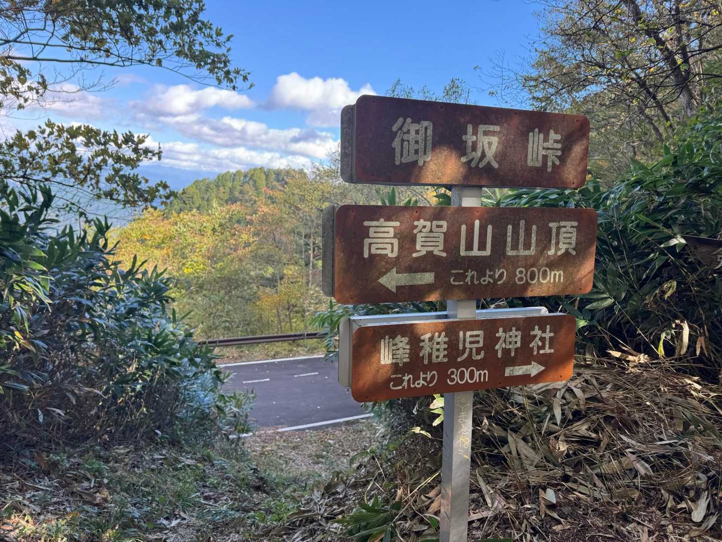 はい、分岐にアスファルト見える絶望地点😅
ここまで車でくる人もいるらしい
