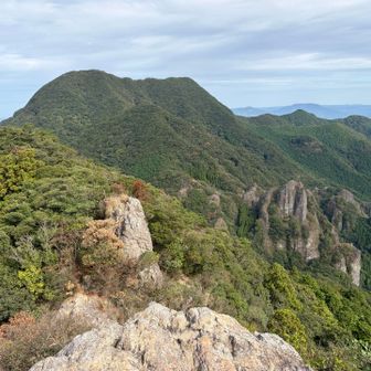 こちらは正面に青螺山⛰️
暑くもなく嫌な🪰に出会うこともなく気持ち良い山行でした😊