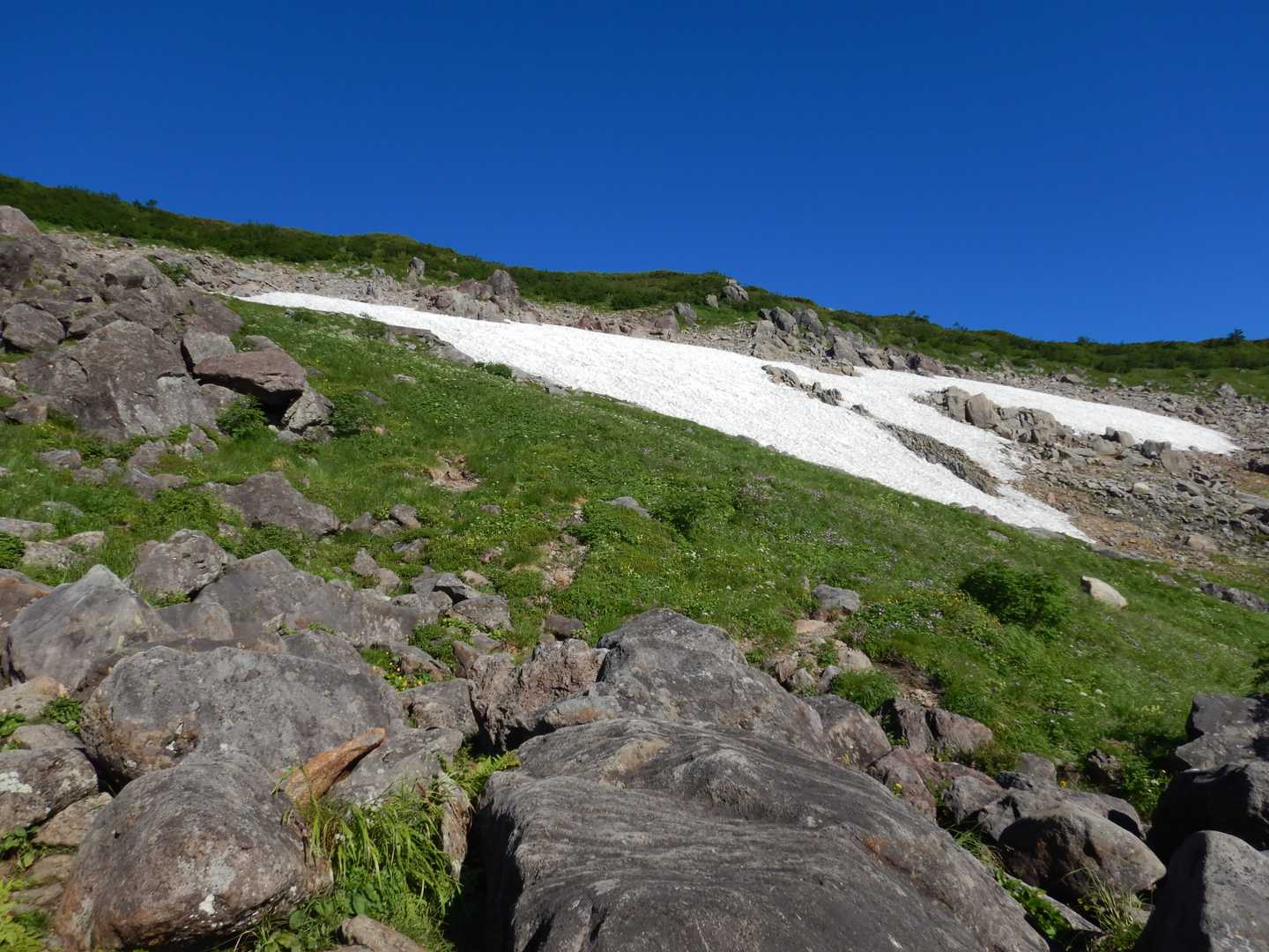 白馬岳-小蓮華山-船越の頭-乗鞍岳-天狗原-栂池登山道入口 縦走コースの写真