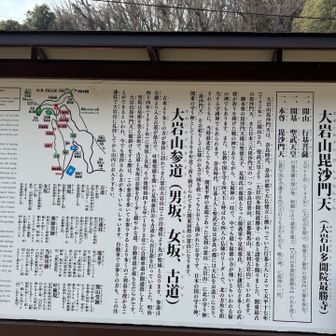 大岩山毘沙門天男坂口駐車場🅿️に到着
思っていたより早い‼︎