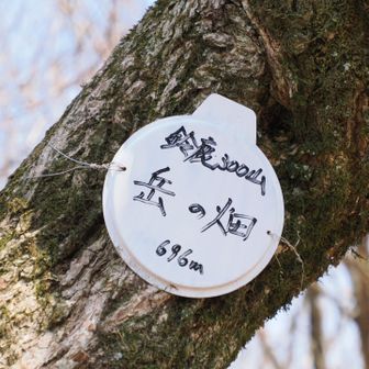 岳の畑標識アップ