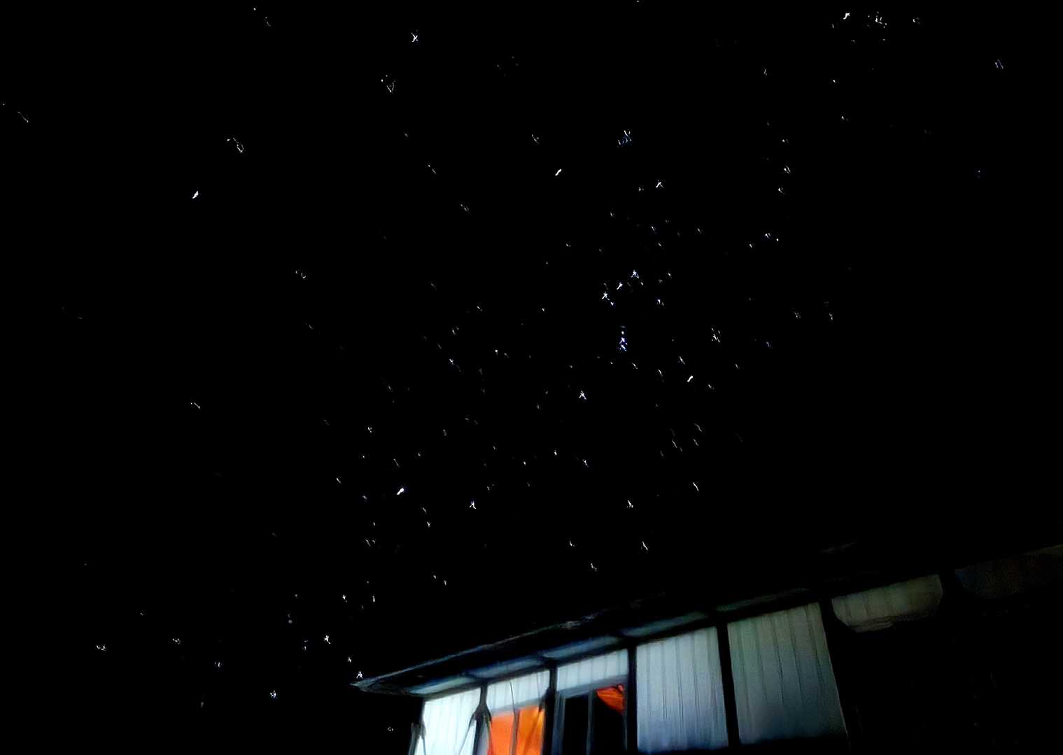 翌朝・・
夜空は「満点の星🌟」でした😍
小屋の上には・・
「オリオン座」と・・
「冬の大三角形」
キラキラ✨✨
スマホでも、けっこう写ルンですね😃
ちょっと、ブレちゃってますが💦
