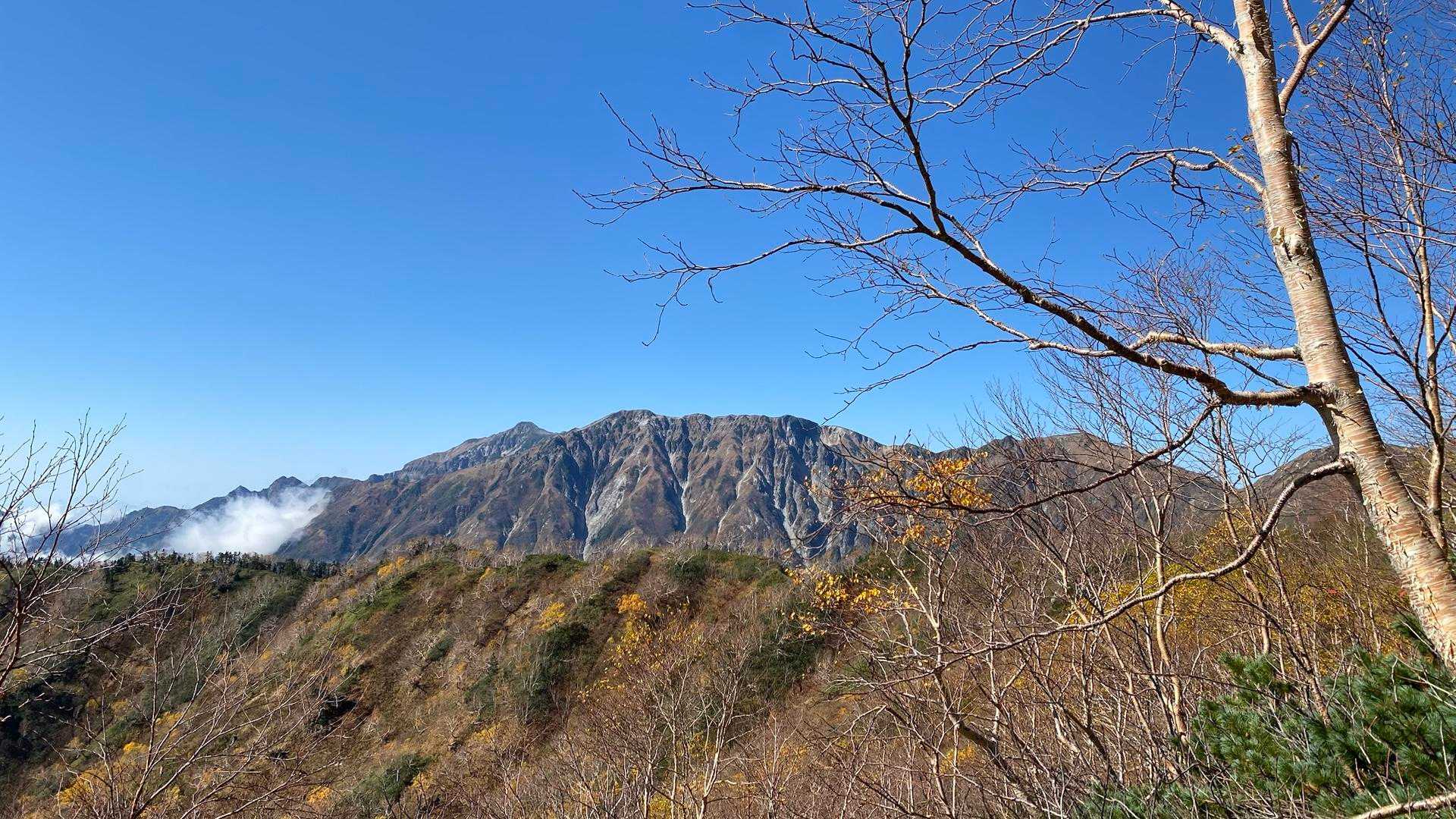 笠ヶ岳が見え始めました