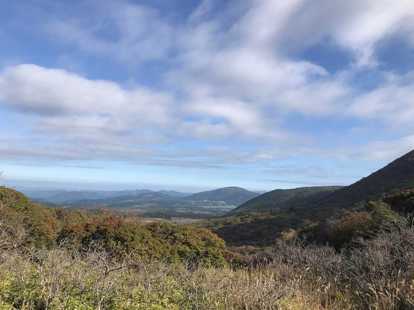 くじゅう登山口バス停-諏蛾守越-三俣山 往復コースの写真