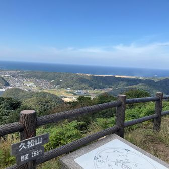 北の眺め。鳥取砂丘と左に連なる支城たち。秀吉はこの史上を落として兵糧の支給を絶ちました。