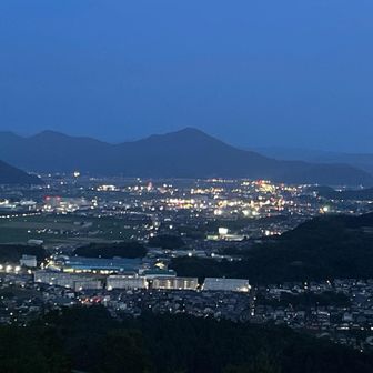 日野山🏔️と夜景🌃