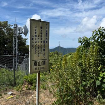 大島富士🗻と云われる嵩山（だけやま）山頂に到着💨