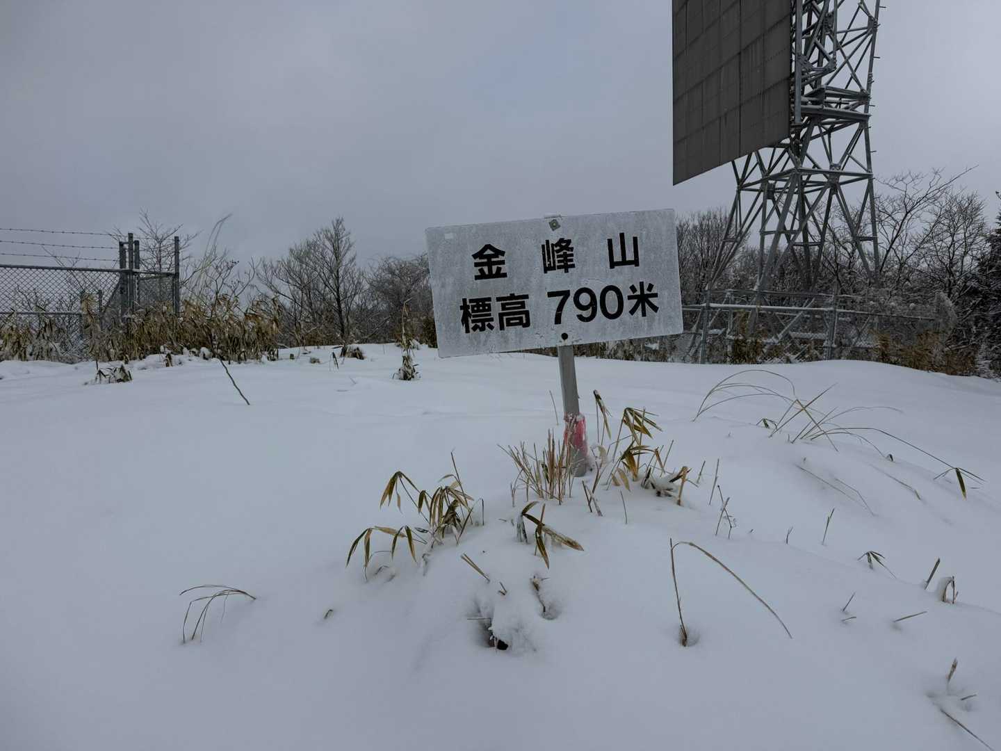 頂上も雪🤣