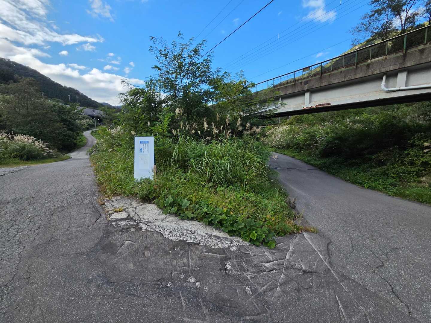 右は工事通行止めです！⚠️歩行者も❌
土樽駅は左から行けます！