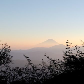 夕暮れの富士山