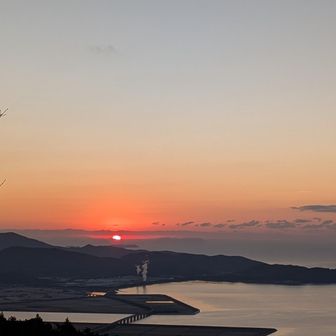 ピークに着いて、三脚立てる暇もなく、ご来光～