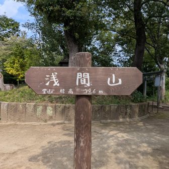 浅間山の山頂標。